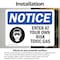Signmission Enter At Your Own Risk Toxic Gases Sign, Vinyl Decal, 10in W x 7in L, 2PK OS-2PACK-NS-D-710-L-12069 - alternate 4